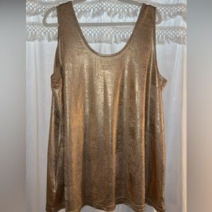 Denim 24/7 Shimmering Gold Tank Top